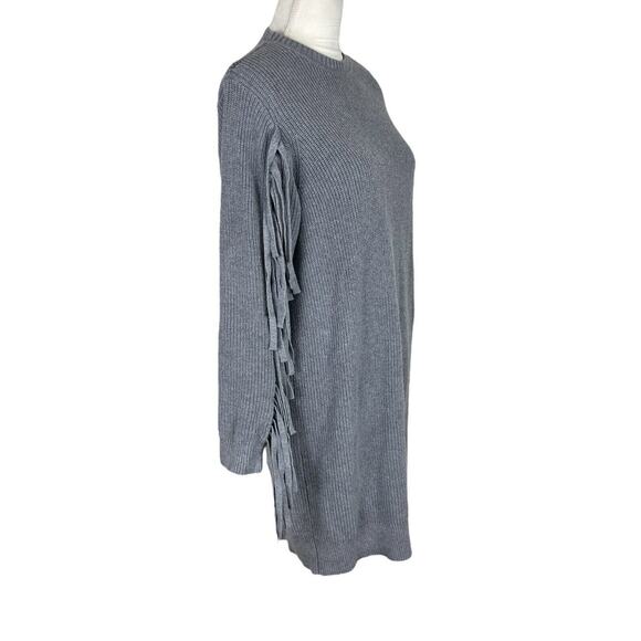 Ted Baker Friidah Long Sleeve Cotton & Wool Blend Sweater Dress Grey Size 4 - Picture 4 of 10